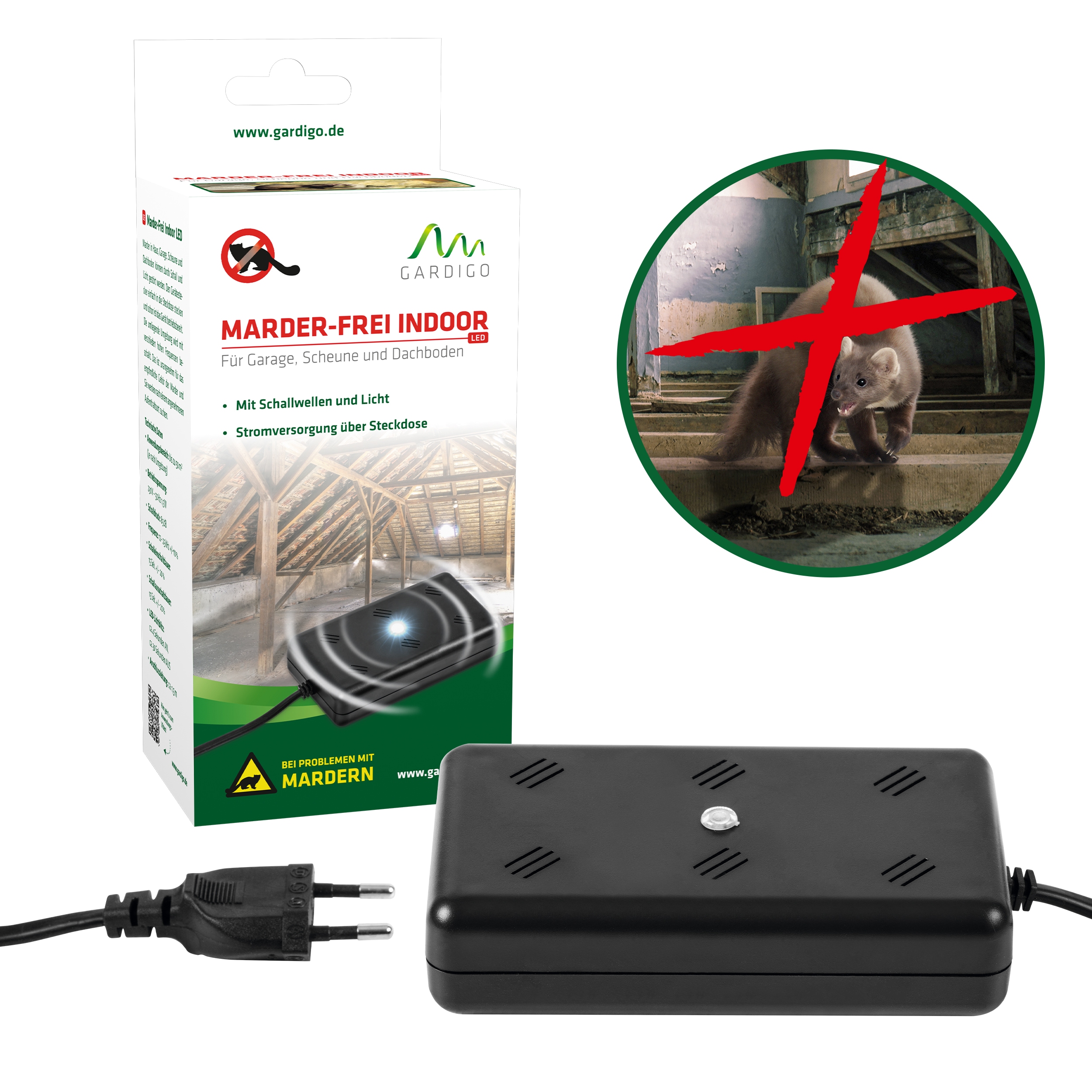 K&K Marderschutz M2500 – Ultraschall-Marderabwehr Mit 23kHz Und 105dB(A)